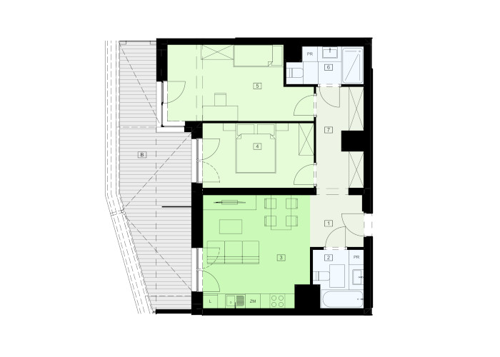 Mieszkanie B47B-05 - plan mieszkania