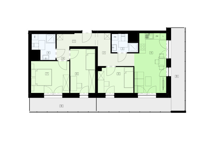 Mieszkanie B47B-09 - plan mieszkania