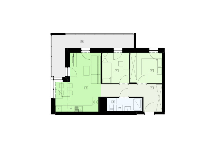 Mieszkanie B47B-12 - plan mieszkania