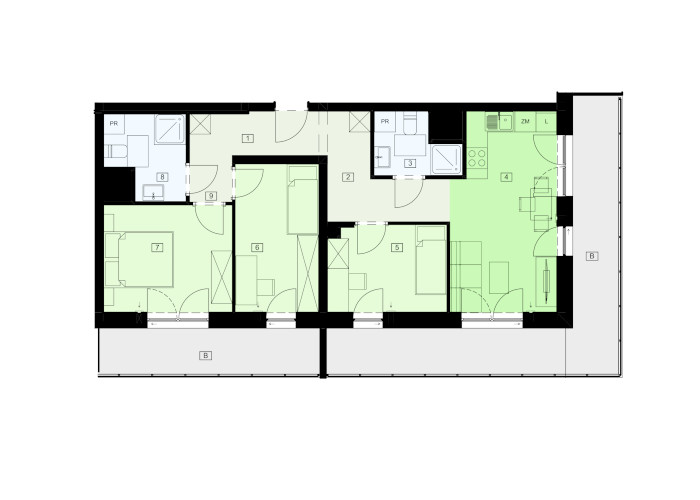 Mieszkanie B47B-15 - plan mieszkania