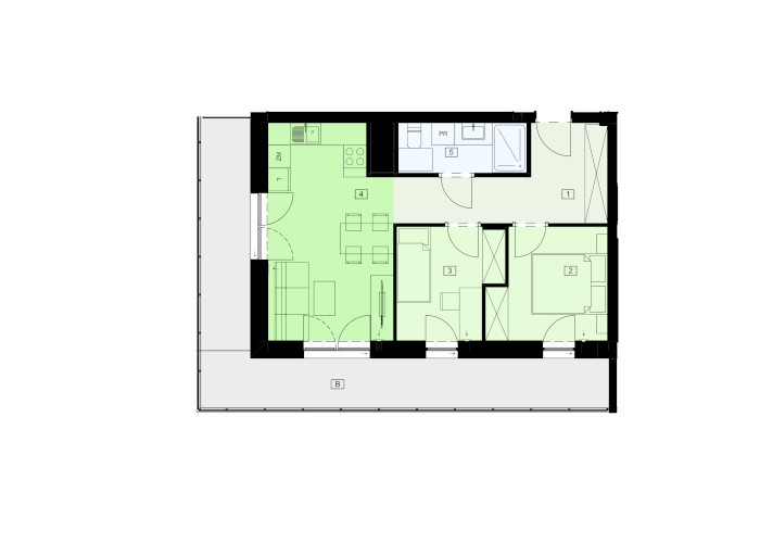 Mieszkanie B47B-22 - plan mieszkania
