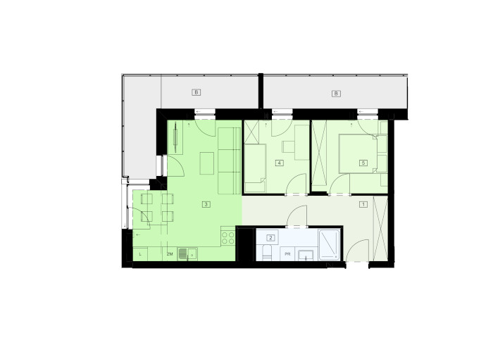 Mieszkanie B47B-24 - plan mieszkania