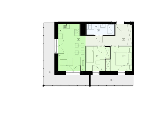 Mieszkanie B47B-28 - plan mieszkania