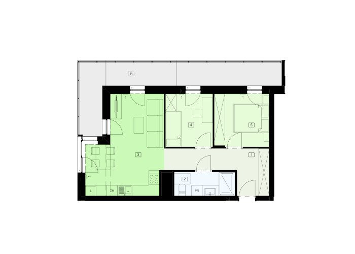 Mieszkanie B47B-30 - plan mieszkania