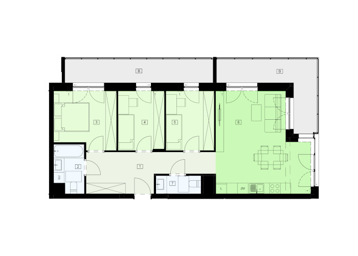 Mieszkanie B47B-31 - plan mieszkania