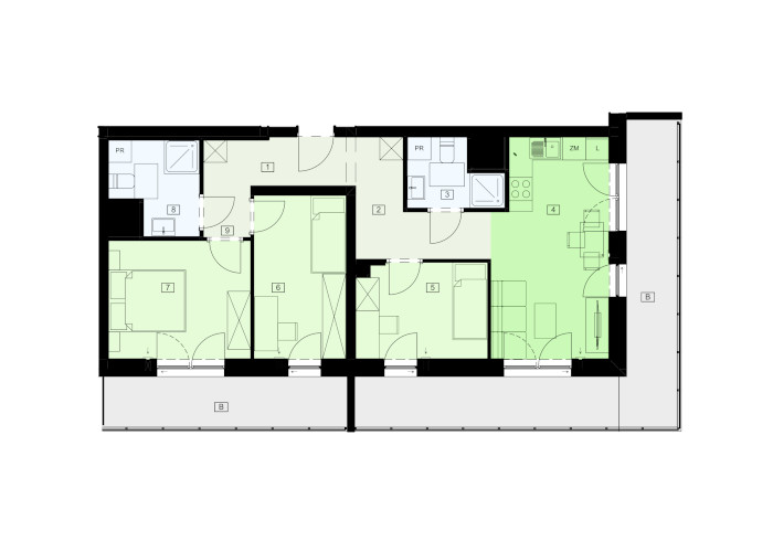 Mieszkanie B47B-39 - plan mieszkania