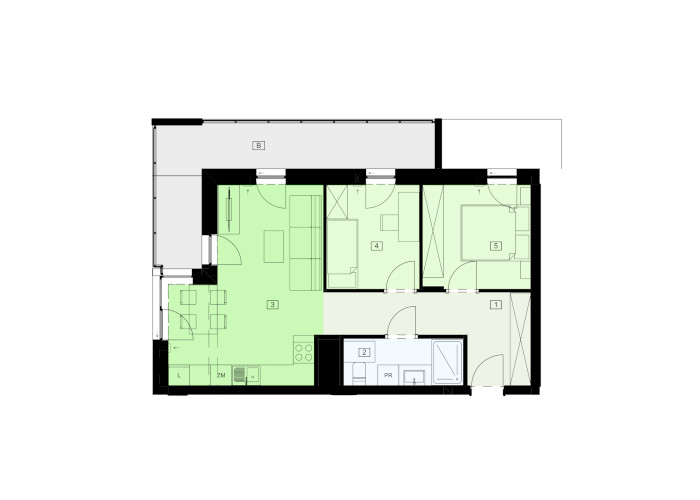Mieszkanie B47B-48 - plan mieszkania
