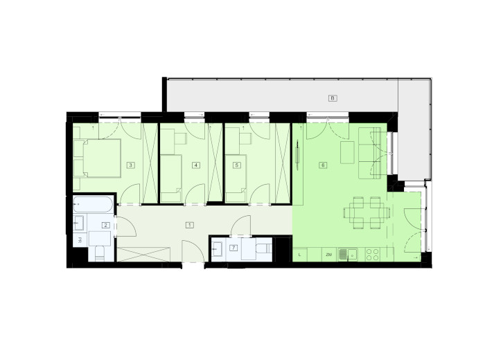Mieszkanie B47B-49 - plan mieszkania