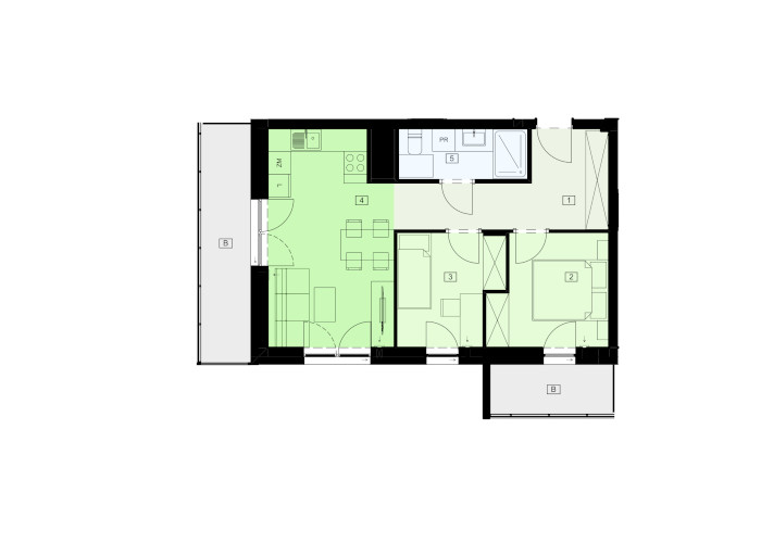 Mieszkanie B47B-64 - plan mieszkania