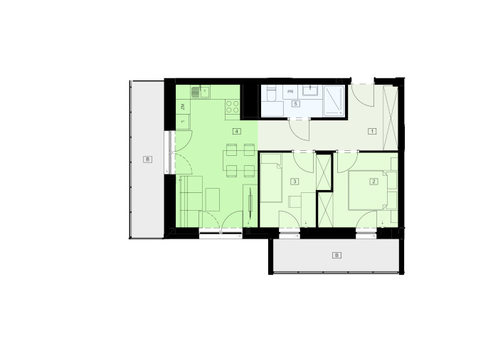 Mieszkanie B47B-70 - plan mieszkania