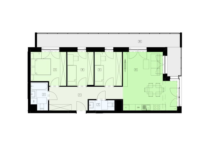Mieszkanie B47B73 - plan mieszkania