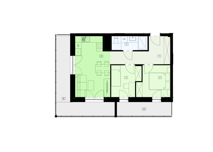 Mieszkanie B47B-76 - plan mieszkania