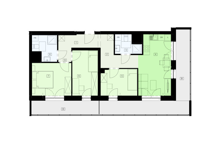Mieszkanie B47B-81 - plan mieszkania