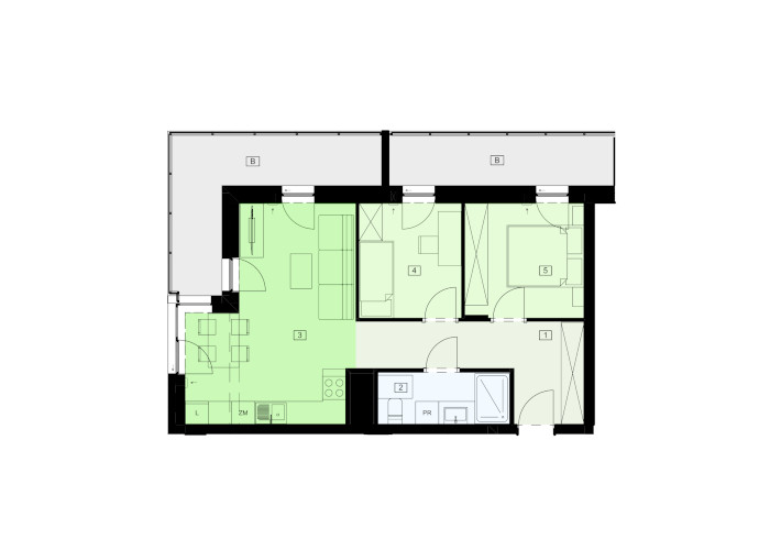 Mieszkanie B47B-84 - plan mieszkania