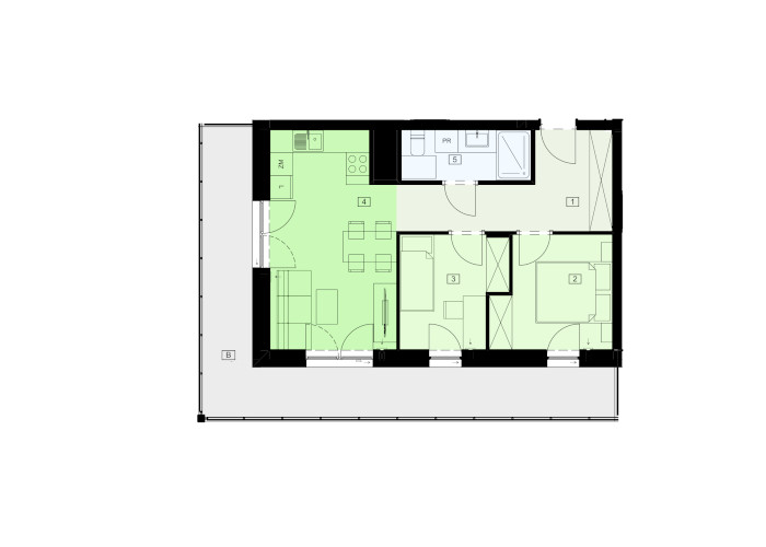 Mieszkanie B47B-88 - plan mieszkania