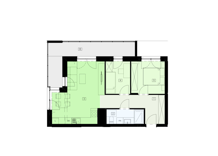 Mieszkanie B47B-93 - plan mieszkania