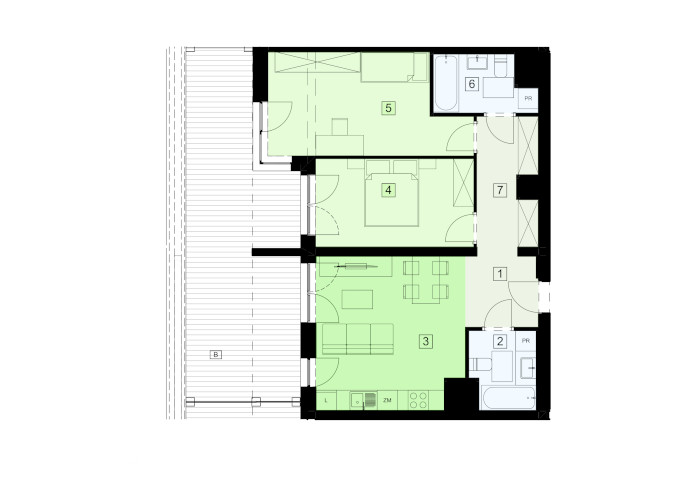 Mieszkanie B47C-05 - plan mieszkania