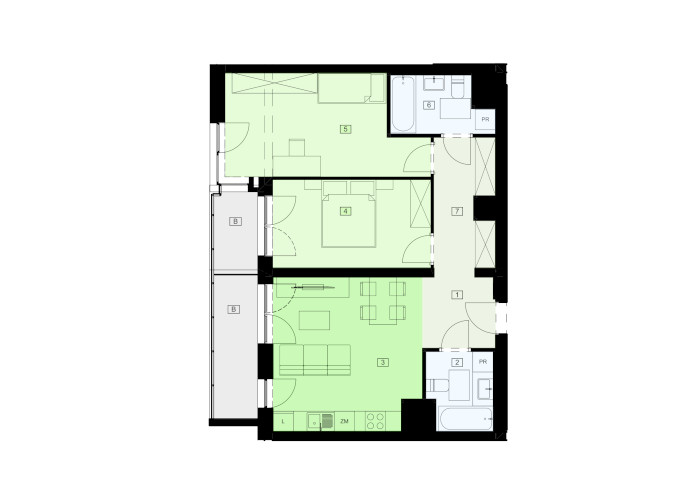 Mieszkanie B47C-11 - plan mieszkania