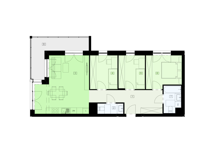 Mieszkanie B47C-12 - plan mieszkania