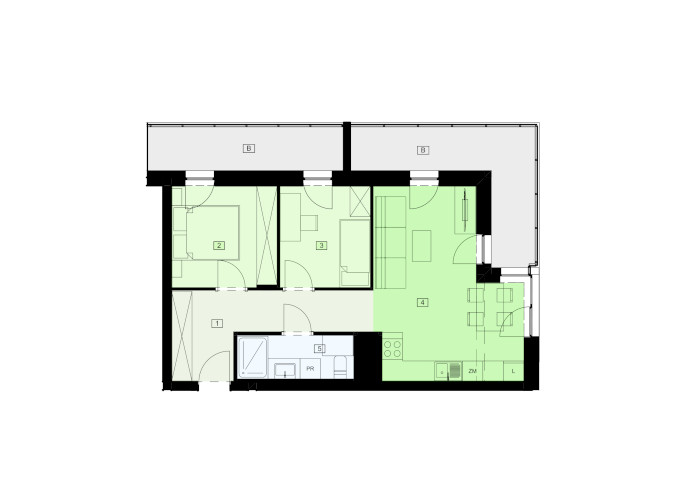 Mieszkanie B47C-13 - plan mieszkania