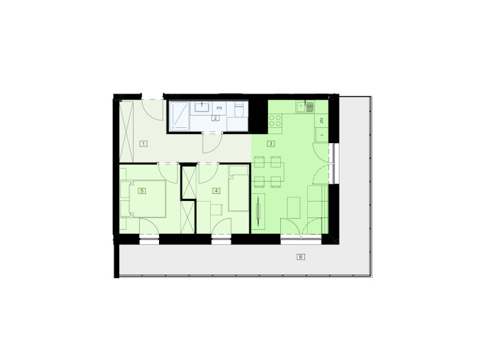 Mieszkanie B47C-15 - plan mieszkania