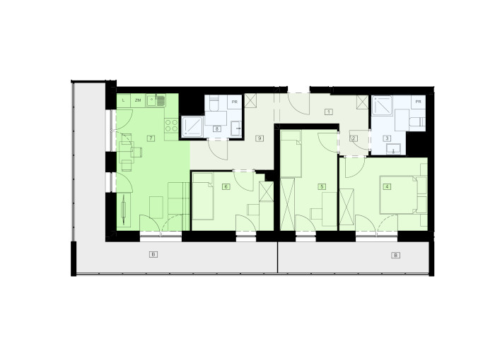 Mieszkanie B47C-16 - plan mieszkania