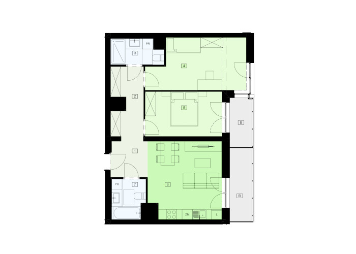 Mieszkanie B47C-20 - plan mieszkania