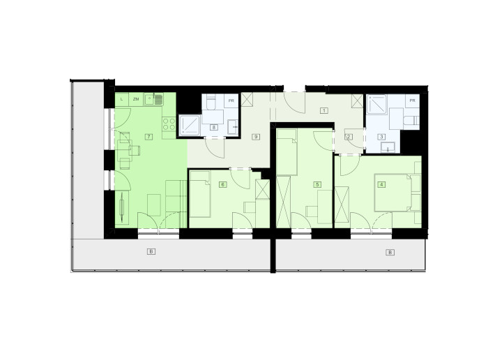 Mieszkanie B47C-22 - plan mieszkania