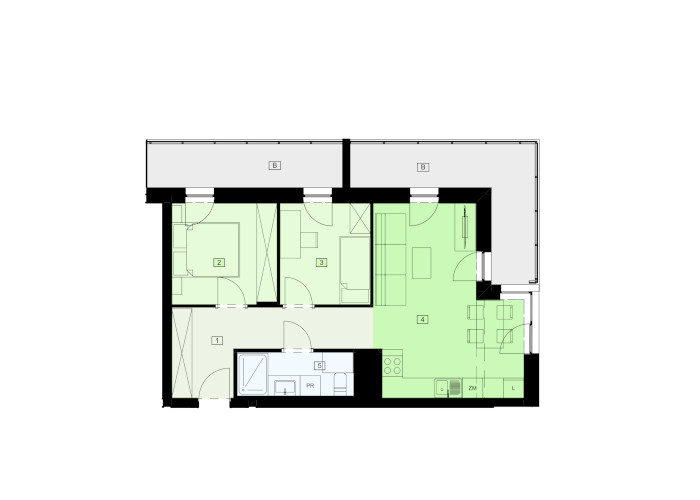 Mieszkanie B47C-25 - plan mieszkania