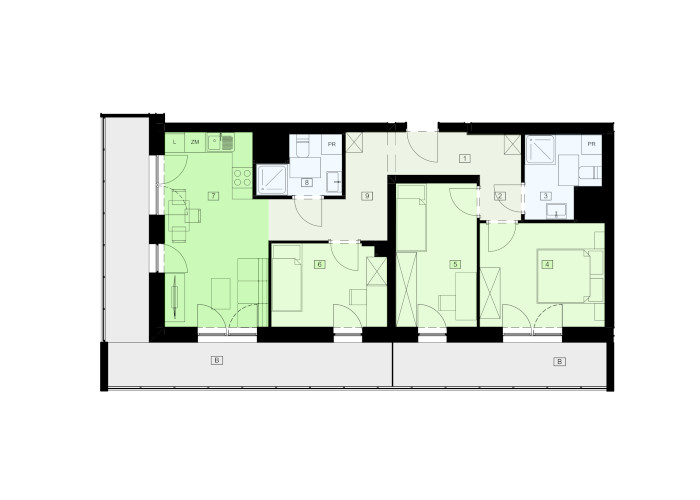 Mieszkanie B47C-28 - plan mieszkania