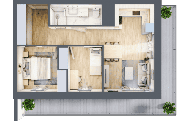 3 pokojowe mieszkanie