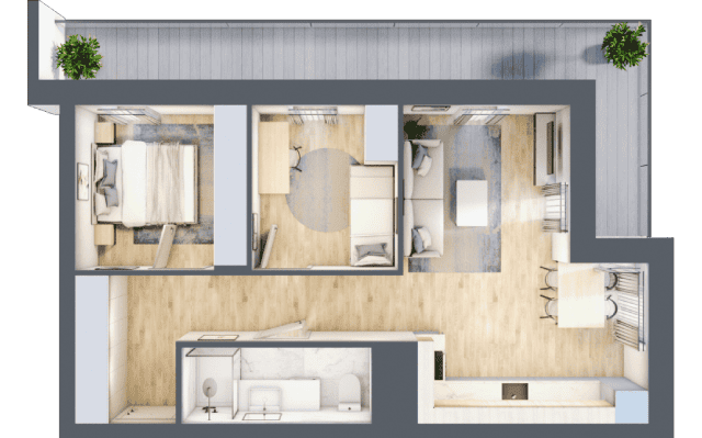 3 pokojowe mieszkanie